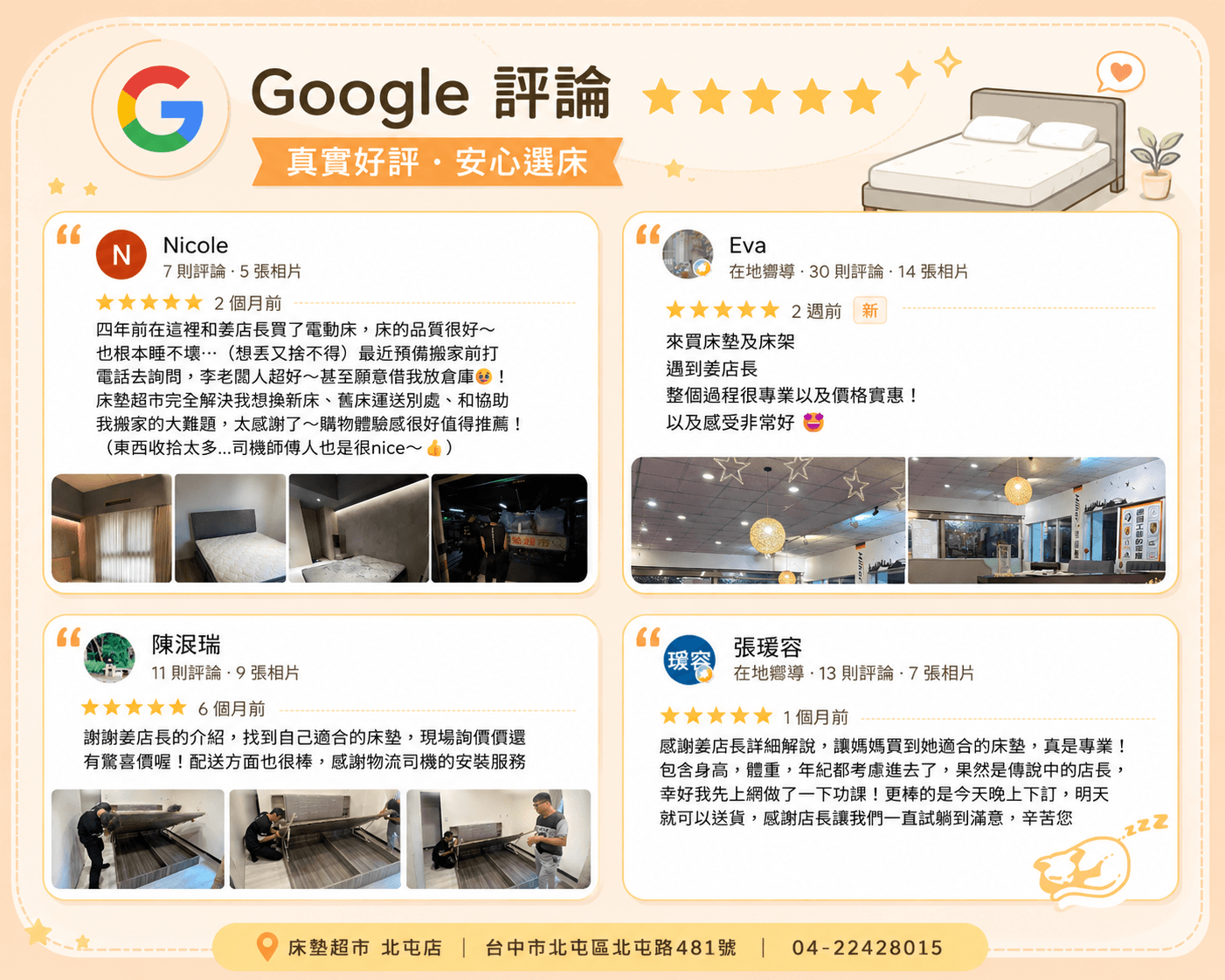 床墊超市北屯店評價